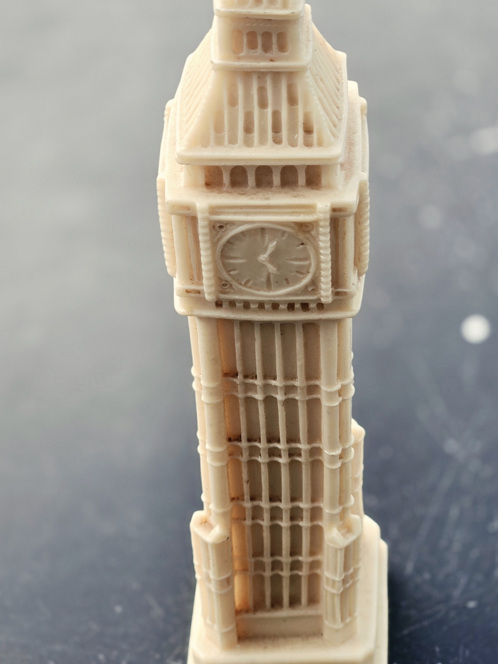 Ivory Miniature Big Ben Clock Tower Figurine